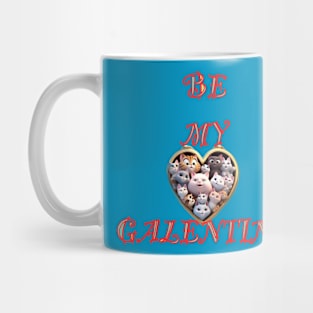 Galentines day and Valentine’s Day cat heart Mug